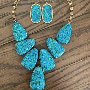 Kendra Scott Bronze Veined Turquoise Harlow